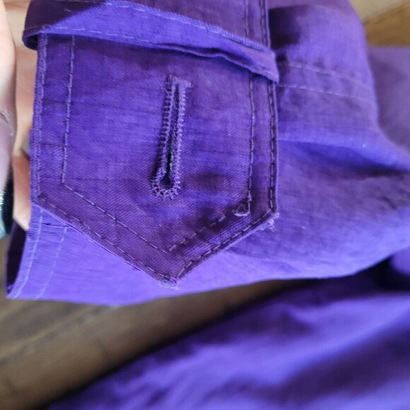 The Water's Edge Vintage Purple Trench Coat size 8 - Picture 5 of 10